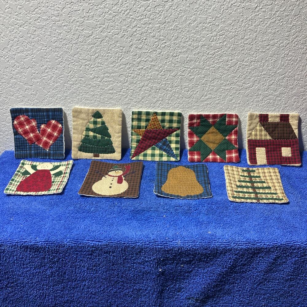 Set of 9 Assorted Christmas Themed Coasters